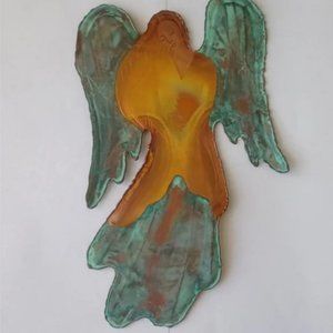 Metal Decorative Angel Made in the USA New without tags Rustic Distressed